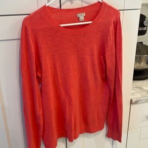 J. Crew Coral  Lightweight Teddie Sweater. Medium.